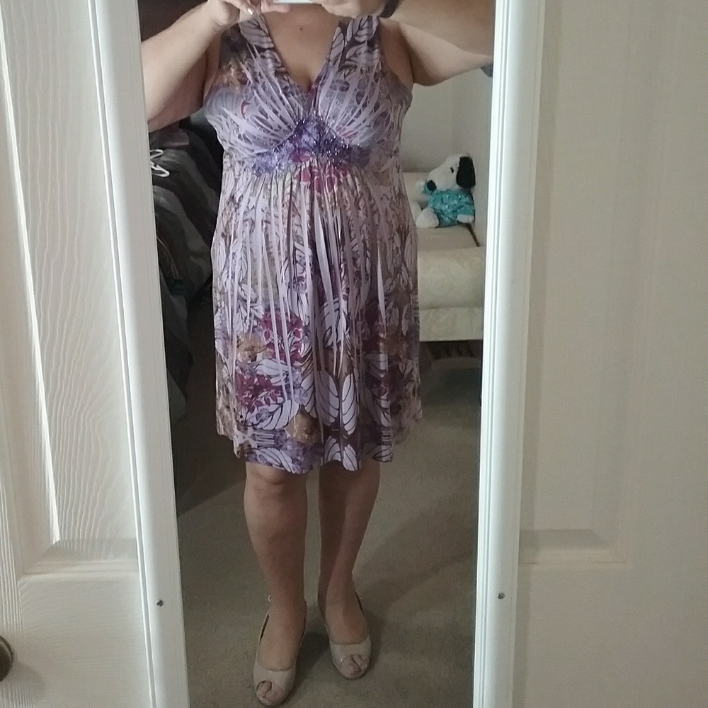Sleeveless Purple Dress
